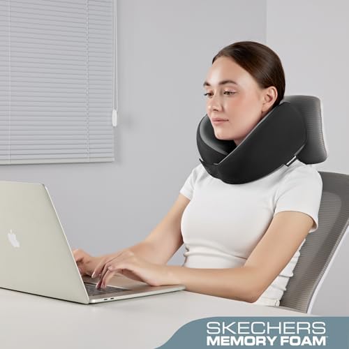 Skechers Memory Foam Neck Pillow, Comfortable & Breathable Travel Pillow - Image 4