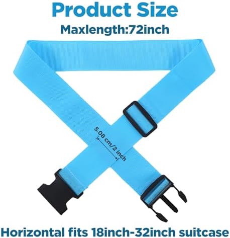 12 Pack Luggage Straps for Suitcase Belts Straps Wide Adjustable Heavy Duty - Image 2