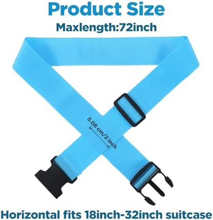 12 Pack Luggage Straps for Suitcase Belts Straps Wide Adjustable Heavy Duty - Image 2