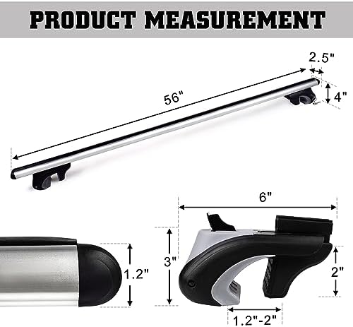 Aero Aluminum Universal 56'' Roof Rack Cross Bars, Existing Raised Side Rail - Image 3