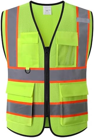 Safety Vest for Men Women Hi Vis Vest by HATAUNKI