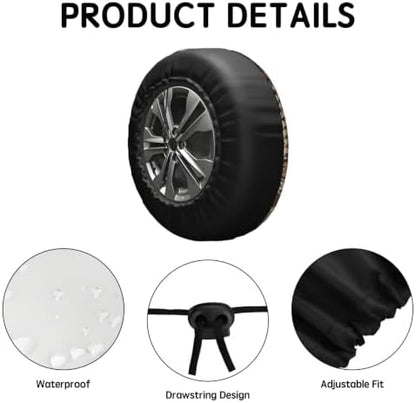 Black Bear Deer Spare Tire Cover 15 Inch Cabin Forest Waterproof Sun Protection - Image 4