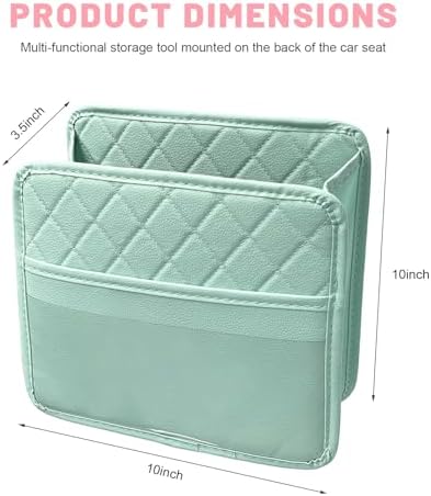 Car Seat Back Organizer, Waterproof Leather Auto Backseat Storage Pocket - Image 2