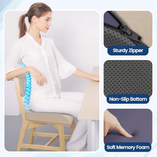 SweetSlubr Seat Cushion, Chair Pad, Memory Foam Tailbone Pain Relief - Image 5