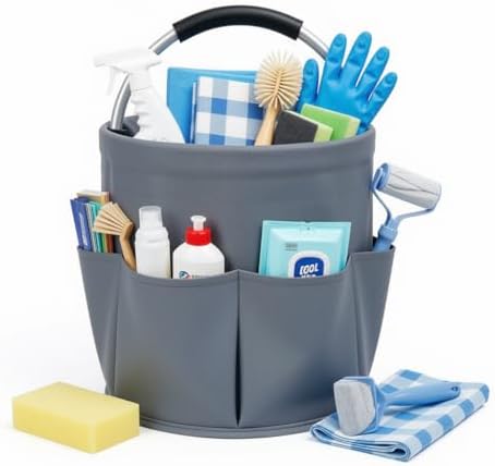 Portable Cleaning Caddy with Handle, Foldable Supply Organizer-dark Gray by Unknown