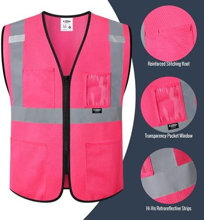 JKSafety Safety Vest for men women Hi Vis Vest - Image 3