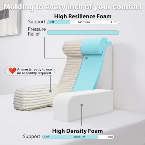 ENITYA 22" XL Back Pillow for Bed Sitting Up - Image 3