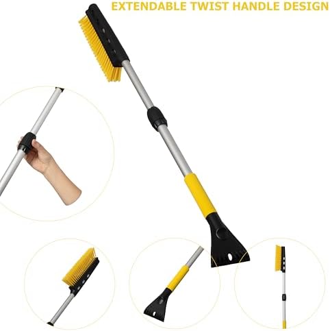 Gardenised 30–37" Extendable Snow Brush & Ice Scraper - Image 2