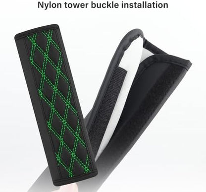 2PCS Car Seat Belt Cover Pads, Leather Seatbelt Covers Protect Shoulder and - Image 5
