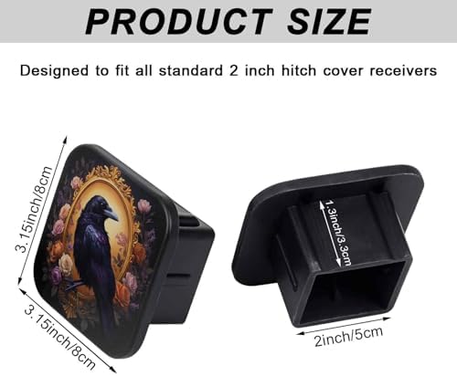 Trailer Hitch Cover 2 Inch Square Receiver Hitch Cover Rubber Tube Plug - Image 2