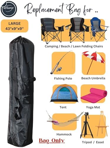 43"x9"x9" Replacement Bag for Folding Camping Chair, Camp Chairs, Yoga Mat - Image 5