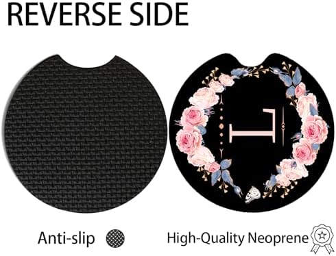 2pcs Letter L Car Coasters, Absorbent Universal neoprener Cup Holder Coasters - Image 4