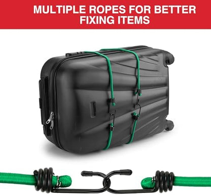 WORKPRO 24" Bungee Cords with Hooks, 4 Pack Heavy Duty Outdoor Bungee Strap - Image 4