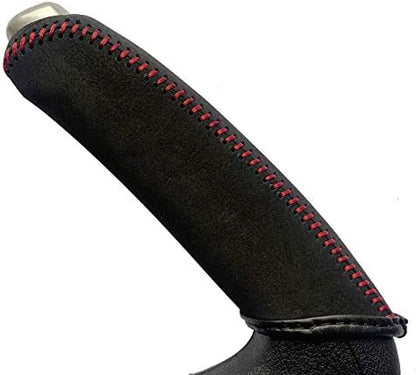 Loncky Black Genuine Leather Handbrake Cover - Image 2