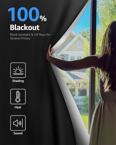Sumobaby Blackout Curtains Portable 52”x63” No Drill Black Out Window Cover - Image 2