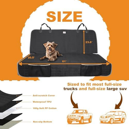 Reliadura Dog Car Seat Cover for Back Seat, Car Seat Covers for Pets, Nonslip - Image 6