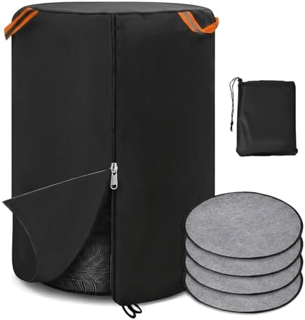 Tire Storage Cover, 420D Oxford Waterproof Bag, 4 Felt Pads by YERGOFEGEARS