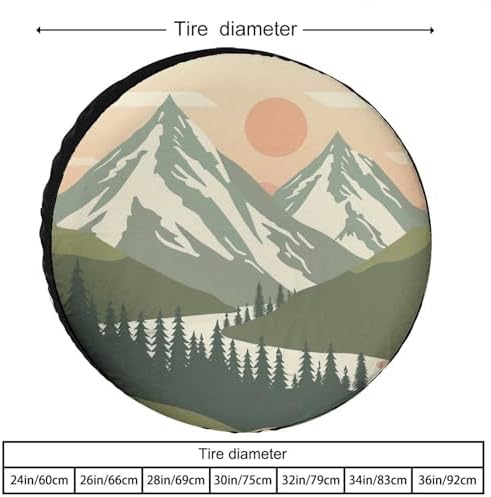 Mountain Adventure Camping Spare Tire Cover Mountain Forest Universal Wheel - Image 2