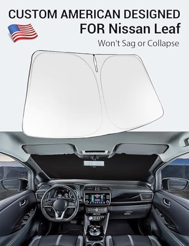 Proadsy Custom Fit 2018-2026 Nissan Leaf Windshield Sun Shade, Blocks Heat - Image 2