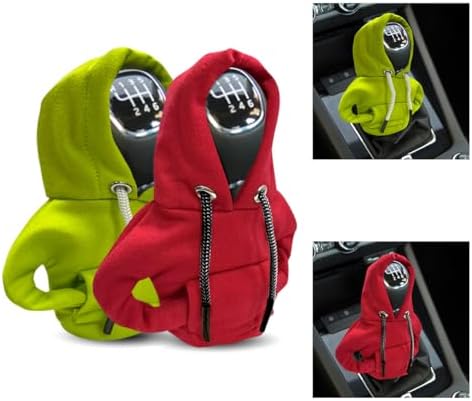 JOYCOURT 2PCS Car Gear Shift Hoodie Auto Shifter Knob Cover by JOYCOURT