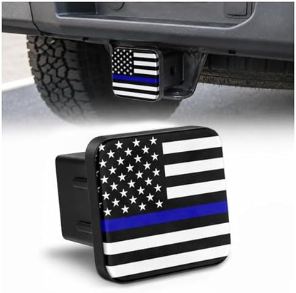 2" Hitch Cover Thin Blue Line American Flag Rubber Towing Hitch Covers Hitch by Unknown