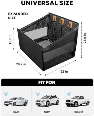 Kohree Dog Car Seat Cover for Medium Large Dogs Hard Bottom - Image 7