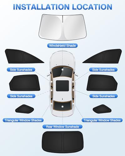 Canvcle Sunshades for 2023-2025 2026 Lexus RX Accessories Windshield Sun Shade - Image 5