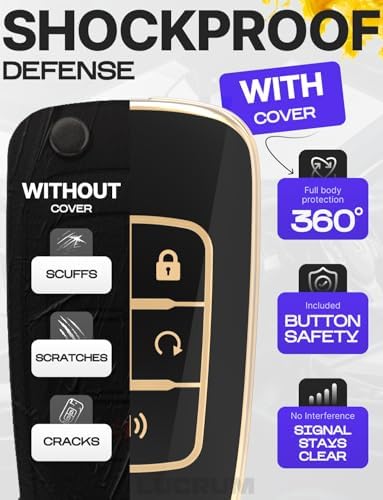 Lucrum Compatible with Chevy, Buick Key Fob Cover & Keychain - Image 4