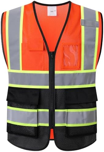 Hi Vis Reflective Safety Vest for Men Women by Ekkosafety