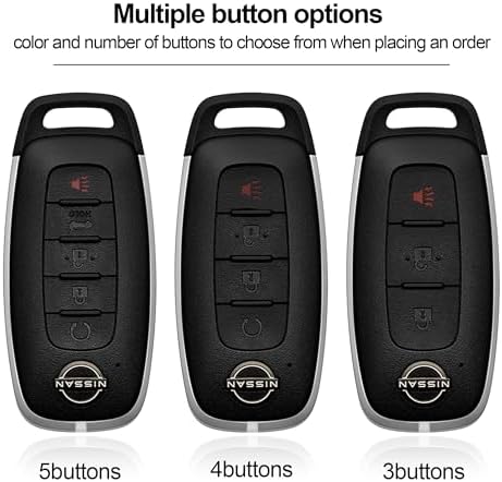 for Nissan Key Fob Cover 4 Buttons Car Key Case Pathfinder Rogue Armada Kicks - Image 6