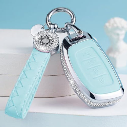 for Hyundai Key Fob Cover with Keychain, 4 Buttons - Image 2