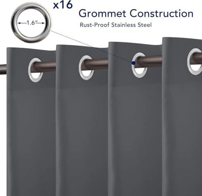 PureFit Outdoor Curtains for Patio Waterproof Weatherproof Outside Curtains - Image 4