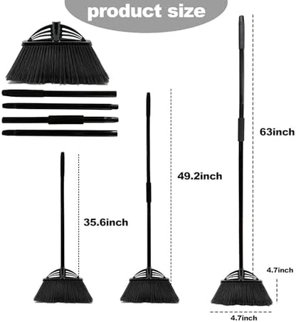 Four-Section Rod Long-Handled Broom, Heavy-Duty Broom, Angle Broom - Image 3