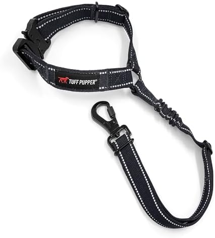 Tuff Pupper Dog Seat Belt for Car Headrest | Adjustable Length Dog Car Harness by TuffPupper