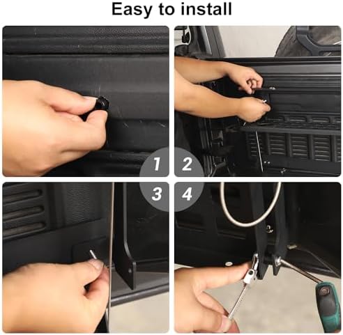 CheroCar for Jeep JL Tailgate Table Rear Foldable Cargo Shelf Aluminum Alloy - Image 5
