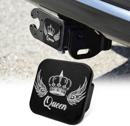 2 Inch Queen Crown Trailer Hitch Cover Rubber Receiver Tube Plug Cap, Tow Hitch by Unknown