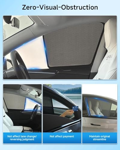 Car Window Shade for Mazda CX5 2017-2023, 4 Pack Magnetic Mesh Sun Shades for - Image 4