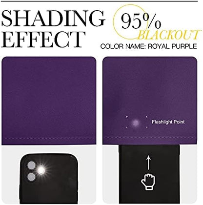 NICETOWN Thermal Insulated Blackout Curtains, 34 x 45in, Royal Purple - Image 5