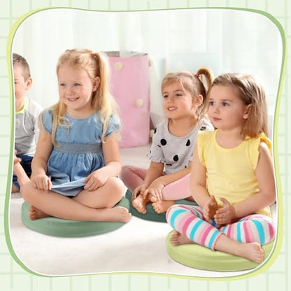 Juexica 8 Pcs Floor Cushions Kids, Matcha Color, 13.8 x 13.8 x 2 Inch - Image 6