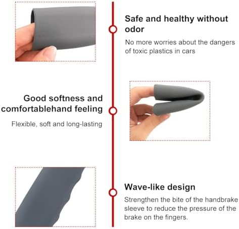 Car Handbrake Cover, Anti-Slip Silicone Auto Hand Brake Comfortable Handle Grip - Image 3