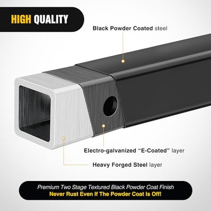Nilight Trailer Hitch Receiver Extender Adapter | 2" to 1-1/4" Hitch Adapter - Image 3
