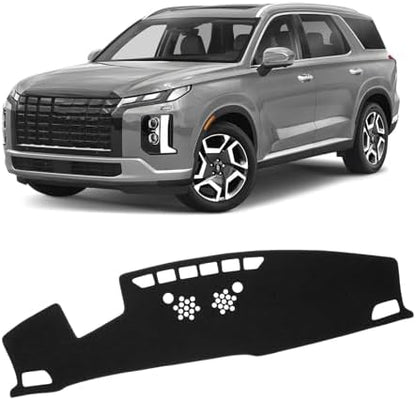 KUST Black Dash Cover for Hyundai Palisade 2020-2024 2025 Non-Slip Dashboard by KUST