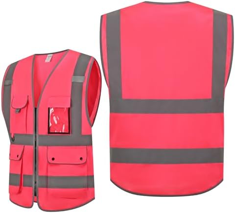 XIAKE Reflective Safety Vest for Men & Women High Visibility Class 2 Vest - Image 2