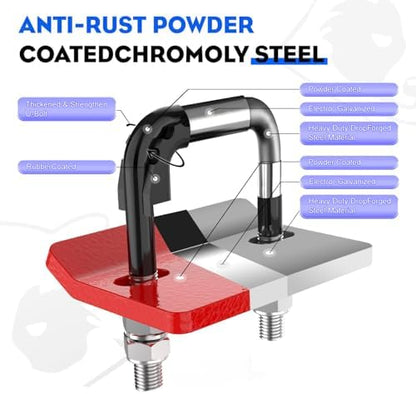 Hitch Tightener Anti-Rattle Clamp -Rubber Isolator and Anti-Rust Double Coating - Image 2
