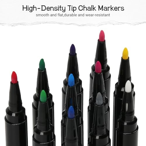 24 PCS Sky blue Liquid Chalk Markers Wet or Dry Erase Fine Tip Neon Pens - Image 2