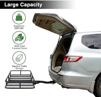 Leader Accessories Folding Hitch Cargo Carrier Rack - Image 3