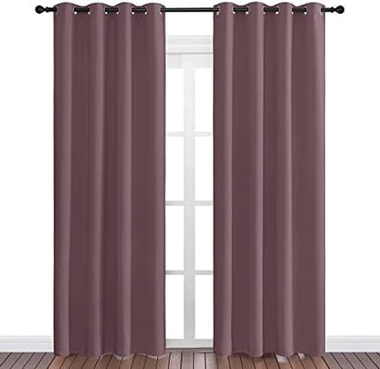 NICETOWN Dry Rose Blackout Curtains 86" Long - Image 2