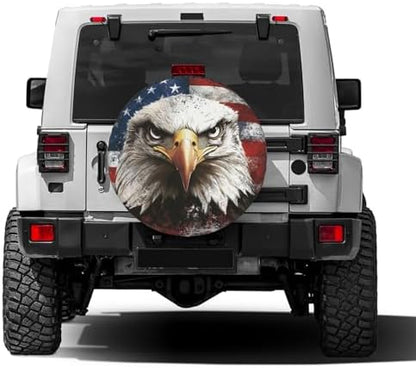 Vintage American Bald Eagle Spare Tire Cover Dust-Proof Wheel Tire Cover Fit - Image 2