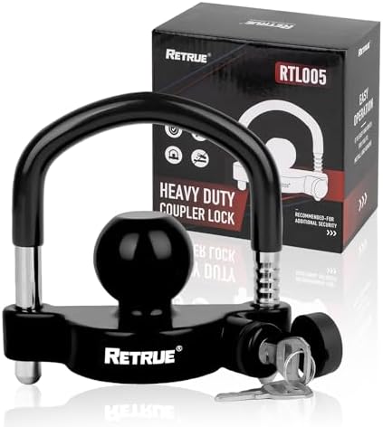RETRUE Universal Trailer Coupler Hitch Lock, Waterproof Cover & Cap by RETRUE-YourReliablePartner