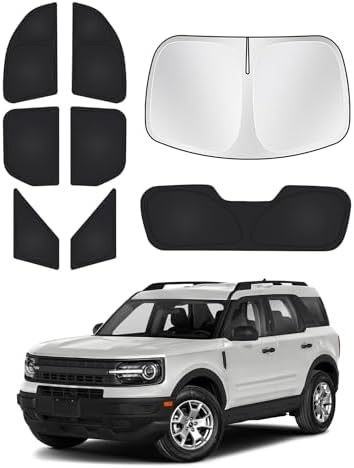 Canvcle Windshield Sun Shade for Ford Bronco Sport 2021-2025 2026 Side Rear by Canvcle